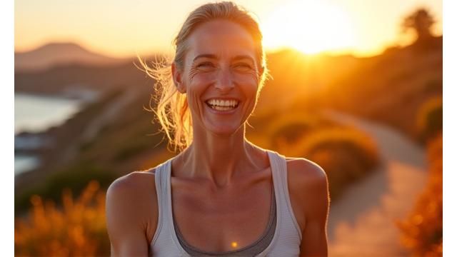 An older, vibrant person engaging in light exercise outdoors, representing longevity discussions.