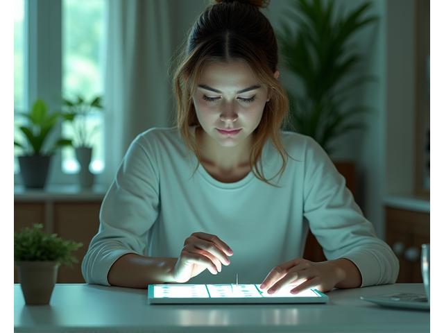 Person engaged in a brain training exercise